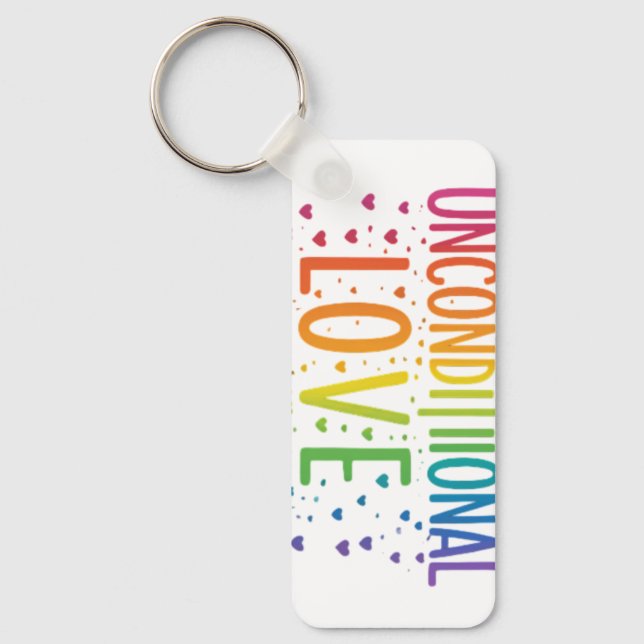 Unconditional Love Rectangle Keychain (Front)