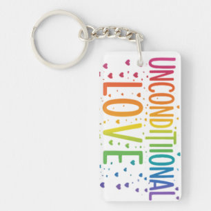 Unconditional Love Rectangle Keychain