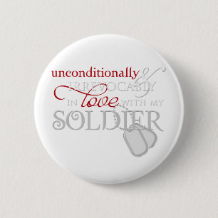 Unconditionally In Love With My Soldier 2 Inch Round Button