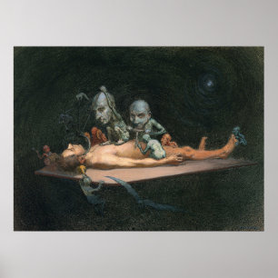 Unconscious Man Chloroform Seeing Demons Poster