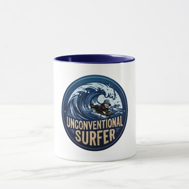 Unconventional Surfer Mat Surfer Logo Mug (Center)