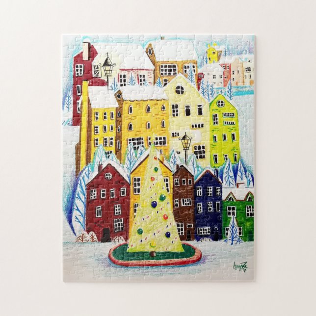 UNconventionally Cozy Christmas Town - PUZZLE! Jigsaw Puzzle (Vertical)