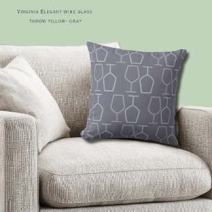 Uncork & Relax   Virginia Wine Lover Throw Pillow