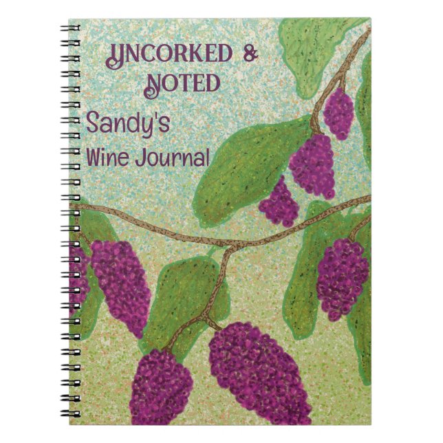 Uncorked & Noted Personalized Wine Notebook (Front)