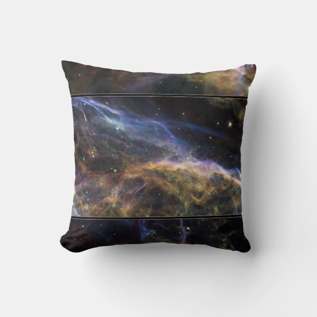 Uncovering the Veil Nebula Throw Pillow (Front)