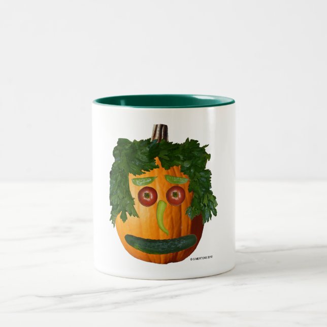 Uncut Pumpkin Face Mug (Center)