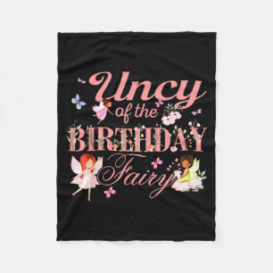 Uncy Of The Birthday Fairy Little Girl Magical Fam Fleece Blanket