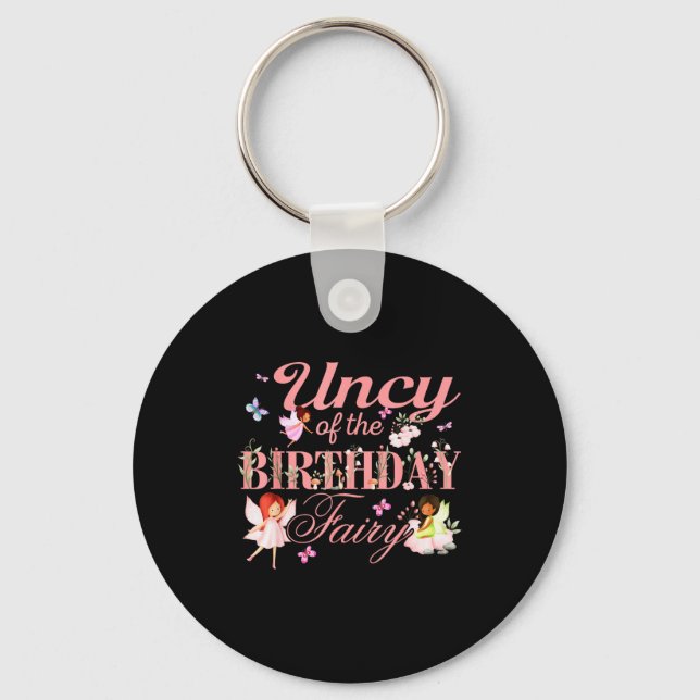 Uncy Of The Birthday Fairy Little Girl Magical Fam Keychain (Front)