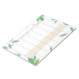 Undated Minimal Weekly Planner Notepad