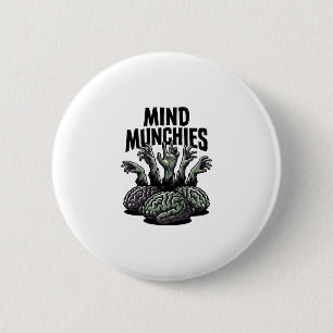 Undead Brain Feast Vintage Zombie Hands Horror Shi 2 Inch Round Button