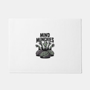 Undead Brain Feast Vintage Zombie Hands Horror Shi Doormat
