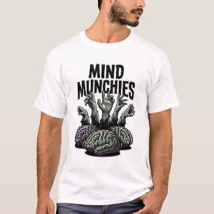 Undead Brain Feast Vintage Zombie Hands Horror Shi T-Shirt