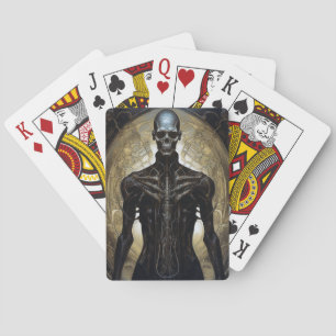 Undead Cyborg Sci-Fi Horror Art Playing Cards