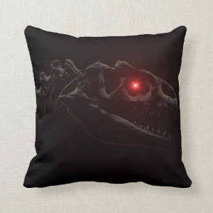 Undead Dinosaur Throw Pillow