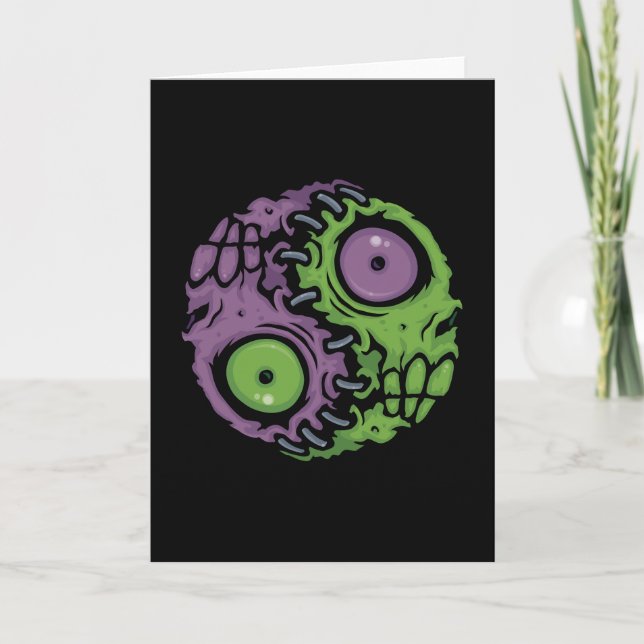 Undead Harmony: Zombie Yin Yang Symbol Card (Front)