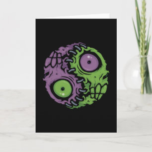 Undead Harmony: Zombie Yin Yang Symbol Card