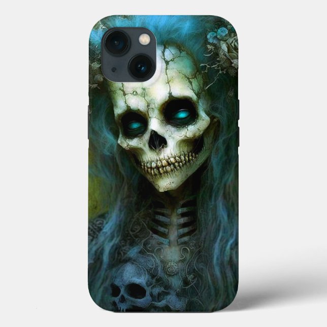Undead Woman Skeleton Horror Case-Mate iPhone Case (Back)