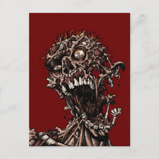 Undead Zombie's Anguished Rotten Flesh Cry Postcard