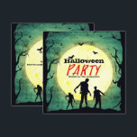 Undead Zombies Zombie Halloween Party Invitation<br><div class="desc">customize for your event. The Party Text is removable or can be re-positioned.
Designed by Freepik</div>
