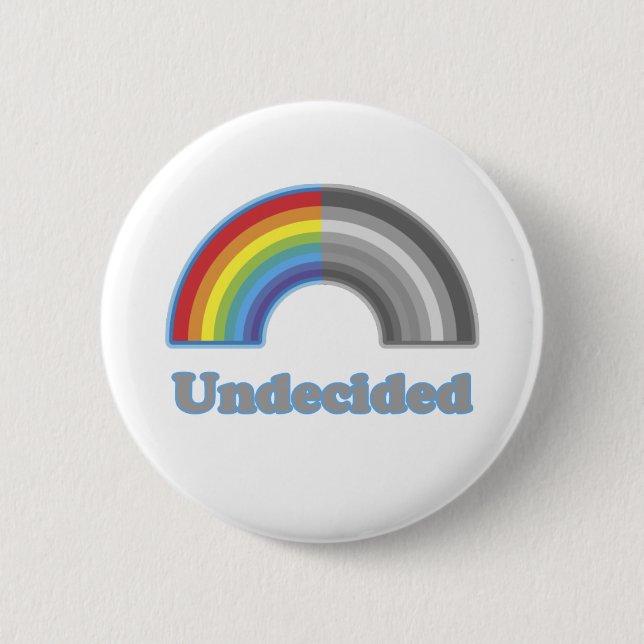 Undecided Rainbow 2 Inch Round Button (Front)