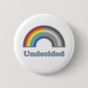 Undecided Rainbow 2 Inch Round Button