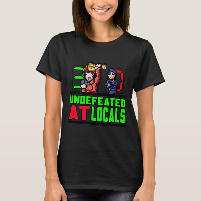 Undefeated At Locals Custom Name/Number Shirt (Front)