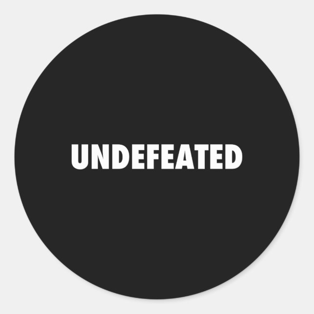 Undefeated The Champions The Best Number One 1 Classic Round Sticker (Front)