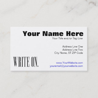 undefined business card