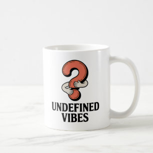 Undefined Vibes Funny Hugging Question Mark Coffee Mug