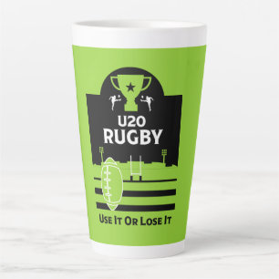 Under 20's Junior Rugby Players T-Shirt Latte Mug