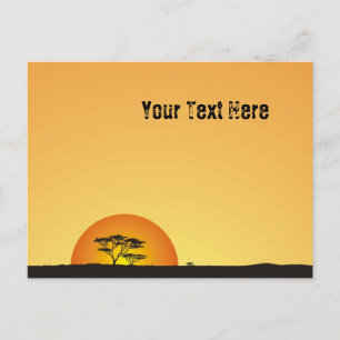 Under African skies: Africa Sunset Postcard