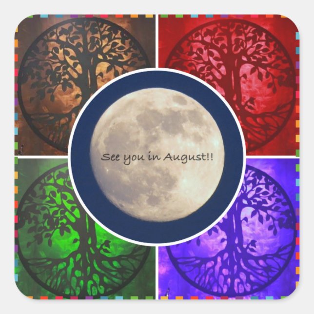 Under August Skies... Square Sticker (Front)