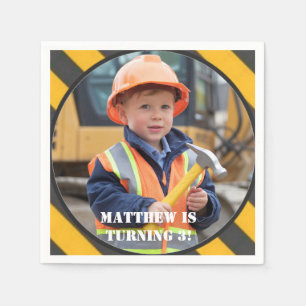Under Construction Boy's Birthday Bash Napkin