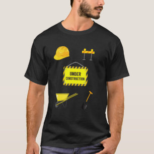 Under Construction Building Tools Wheelbarrow T-Shirt