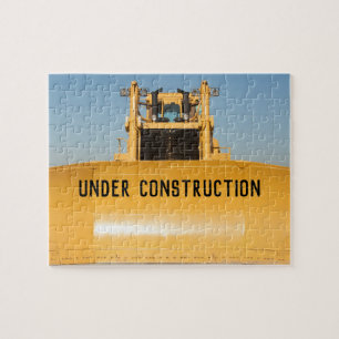 Under Construction Bulldozer Jigsaw Puzzle