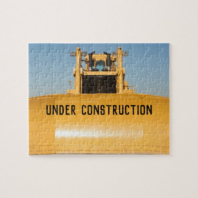 Under Construction Bulldozer Jigsaw Puzzle (Horizontal)