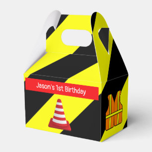 Under construction Concrete mixer Birthday party Favor Box