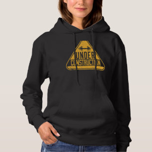 Under Construction Gym Workout Bodybuilding Gym Ra Hoodie