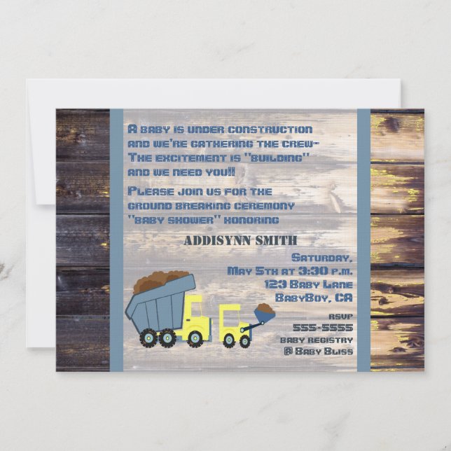 Under Construction Invitation (Front)