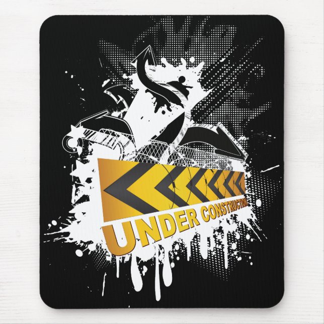 Under Construction Mouse Pad (Front)