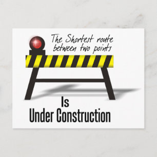 Under construction postcard