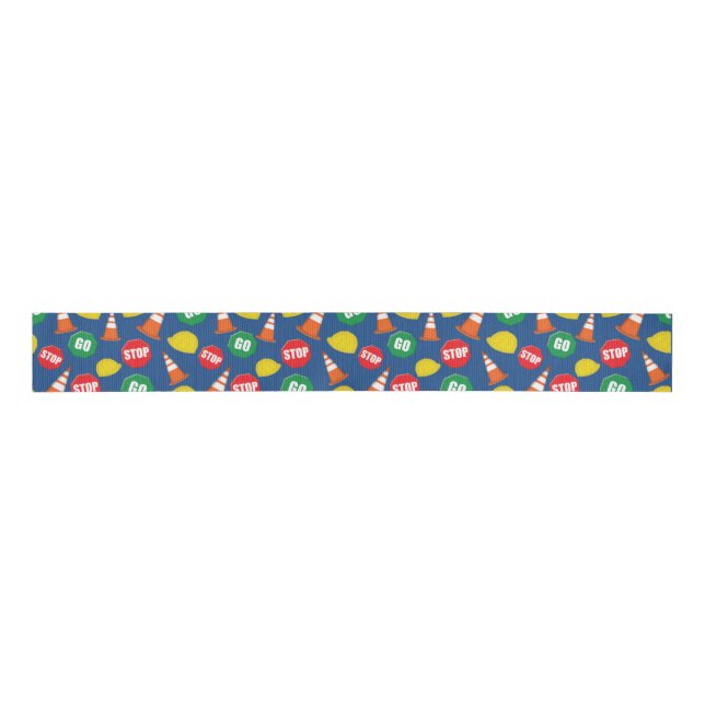 Under Construction Ribbon Grosgrain Ribbon (Front)