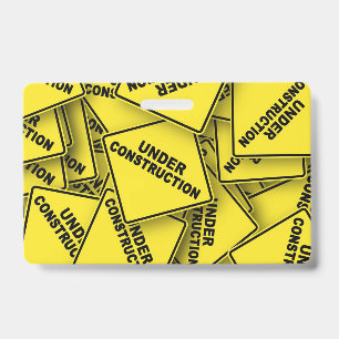 Under Construction Signs Badge