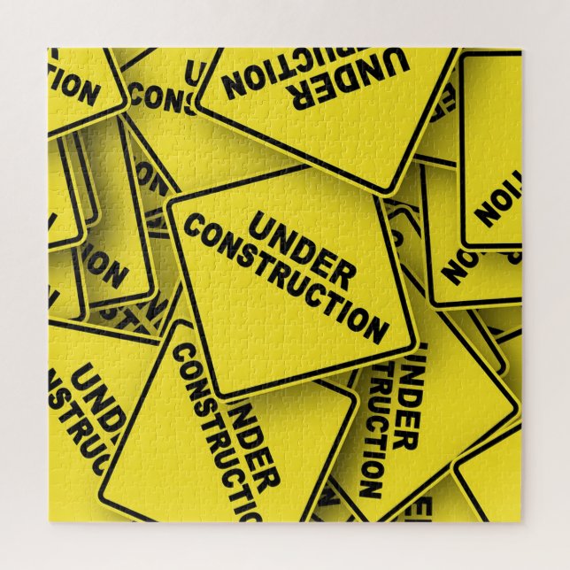 Under Construction Signs Jigsaw Puzzle (Vertical)