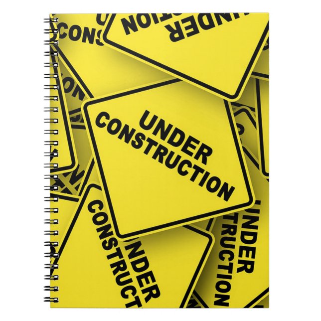 Under Construction Signs Notebook (Front)