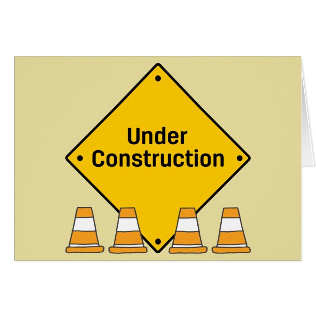 Under Construction with Custom Text (Front Horizontal)