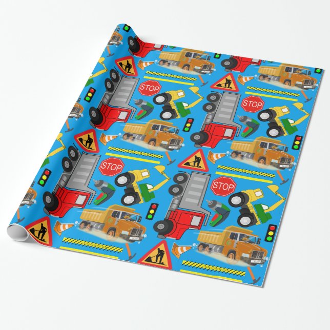 Under construction | wrapping paper (Unrolled)