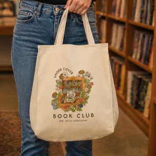 Under Cover Book Club Tote, Funny Book Lover Bag