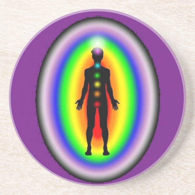 Under glass Purification and Chakras recharging Coaster (Front)
