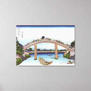Under Mannen Bridge at Fukagawa Canvas Print